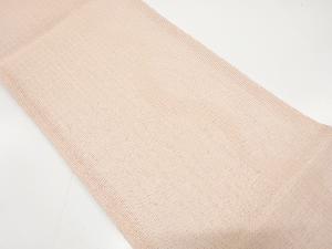 紗　よろけ縞に市松模様織り出し　全通袋帯